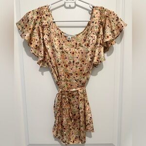 Banana Republic Floral Ruffle sleeve Top